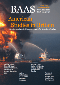 BAAS Newsletter, Issue 103, Autumn 2010, British Association for American Studies